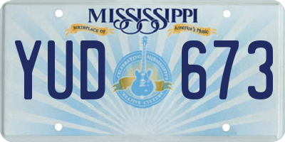 MS license plate YUD673
