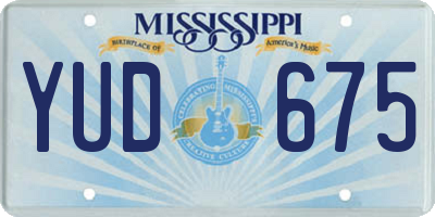 MS license plate YUD675