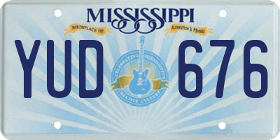 MS license plate YUD676
