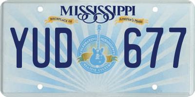 MS license plate YUD677