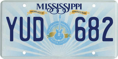 MS license plate YUD682