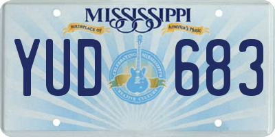 MS license plate YUD683