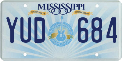 MS license plate YUD684