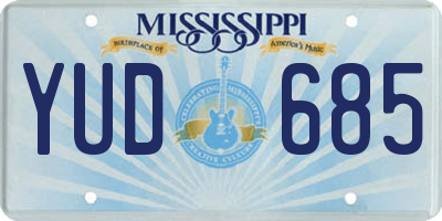 MS license plate YUD685