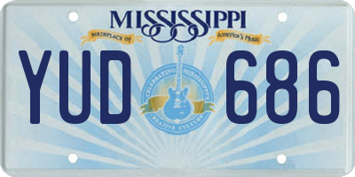 MS license plate YUD686
