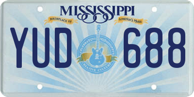 MS license plate YUD688