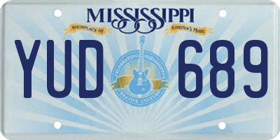 MS license plate YUD689