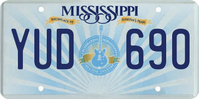 MS license plate YUD690