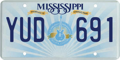 MS license plate YUD691