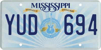MS license plate YUD694