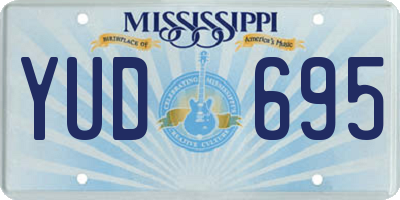 MS license plate YUD695