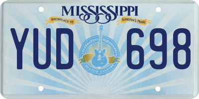 MS license plate YUD698