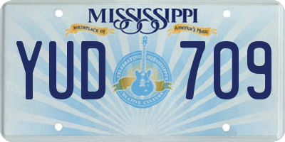 MS license plate YUD709