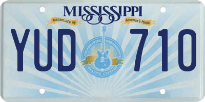 MS license plate YUD710