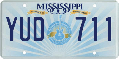 MS license plate YUD711