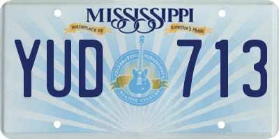 MS license plate YUD713