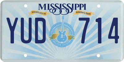 MS license plate YUD714