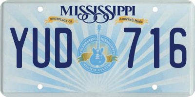 MS license plate YUD716