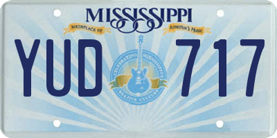 MS license plate YUD717