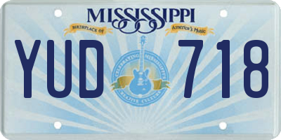 MS license plate YUD718