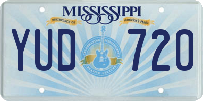 MS license plate YUD720