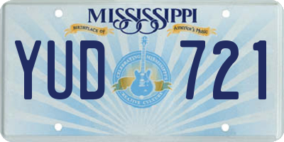 MS license plate YUD721
