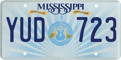 MS license plate YUD723