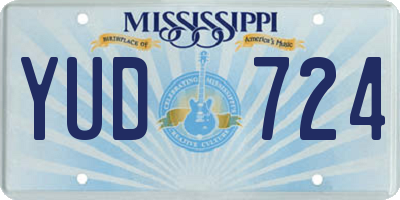 MS license plate YUD724