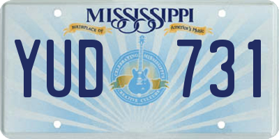MS license plate YUD731