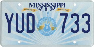MS license plate YUD733
