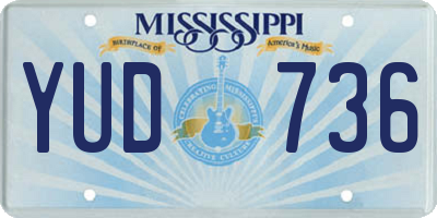 MS license plate YUD736