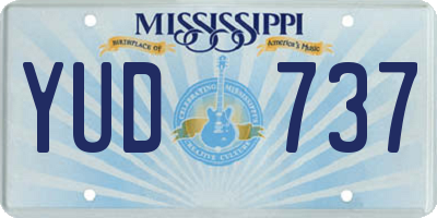 MS license plate YUD737