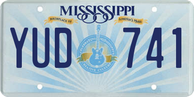MS license plate YUD741