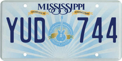 MS license plate YUD744