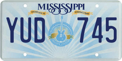 MS license plate YUD745