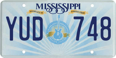 MS license plate YUD748