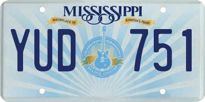 MS license plate YUD751
