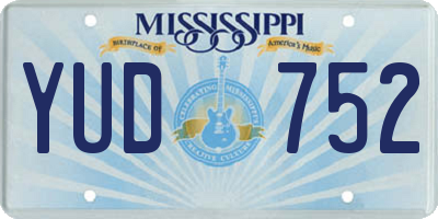 MS license plate YUD752