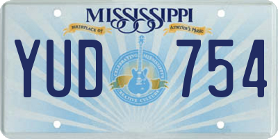 MS license plate YUD754