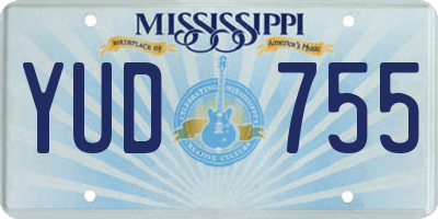 MS license plate YUD755