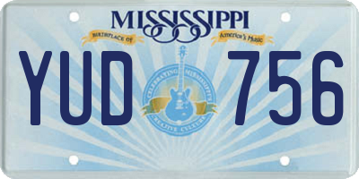 MS license plate YUD756