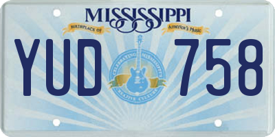MS license plate YUD758