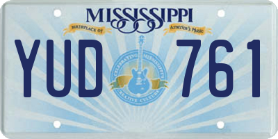 MS license plate YUD761