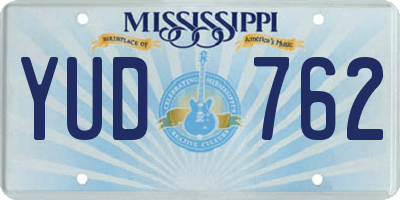 MS license plate YUD762