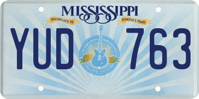 MS license plate YUD763