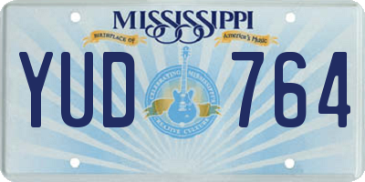 MS license plate YUD764