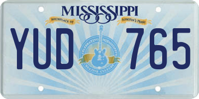 MS license plate YUD765