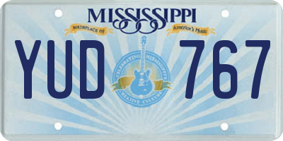 MS license plate YUD767