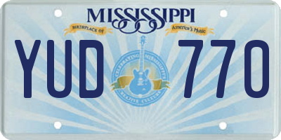 MS license plate YUD770
