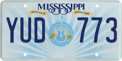 MS license plate YUD773
